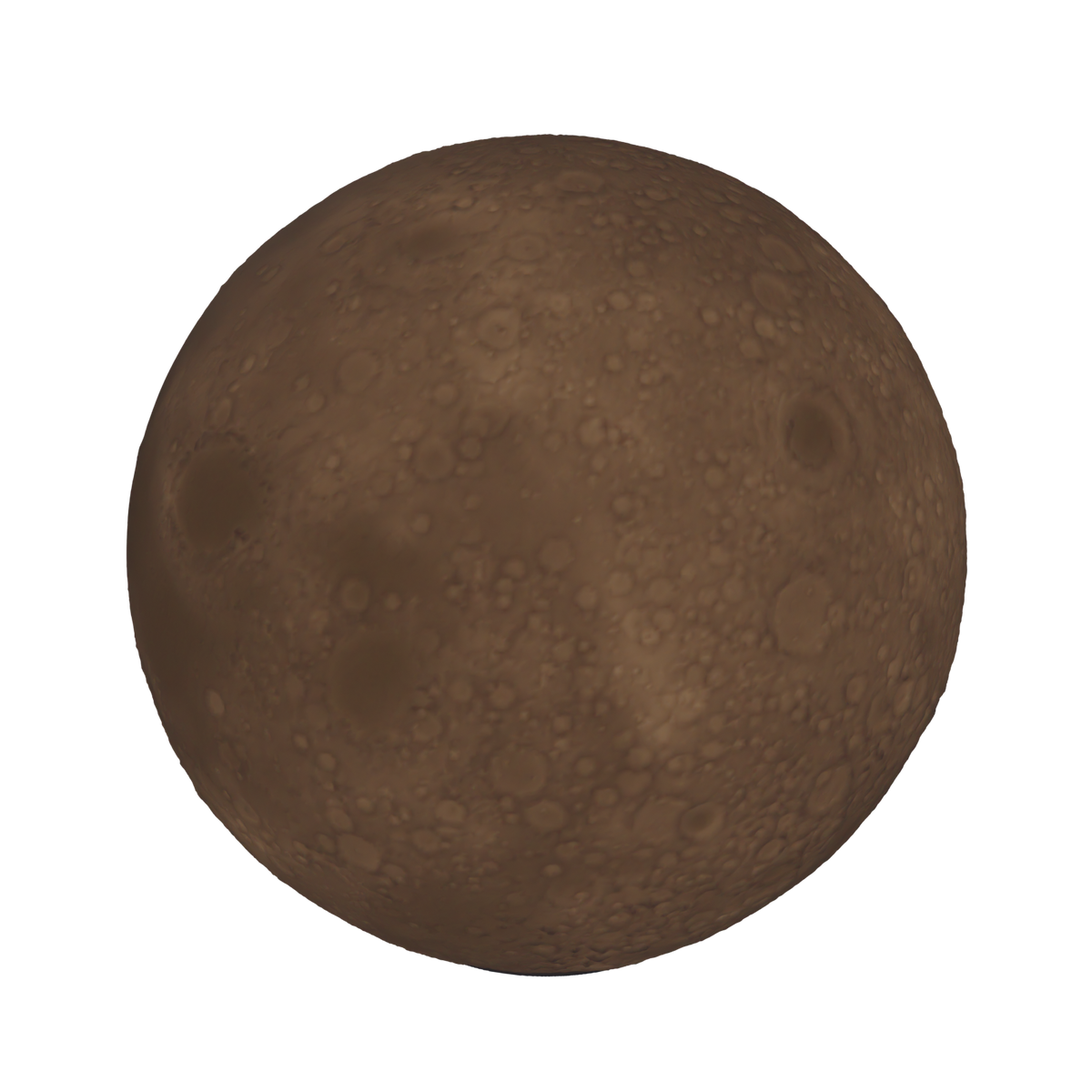 Lithophane-Set Erde + Mond: die Mondkugel des Sets, von innen beleuchtet